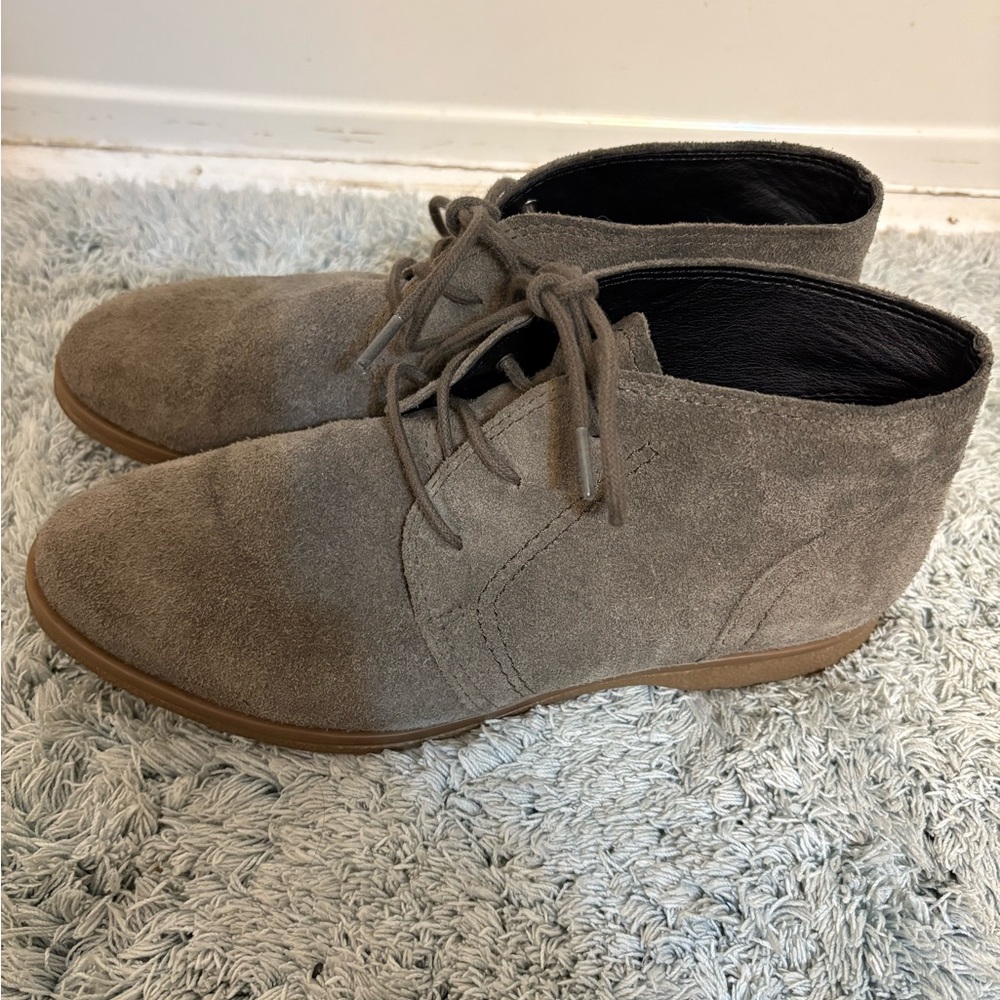 Franco Sarto Pebbles Womens Ankle Suede Moto Chukka Booties Size 6